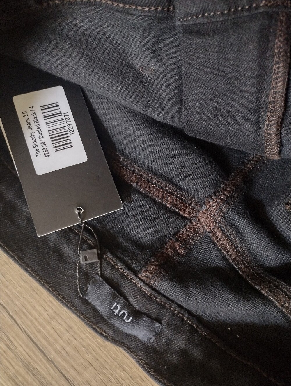 NWT Ruti Women's The Slouchy Jeans 2.0 Dusted Black Barrel Leg Sz 4 - Picture 7 of 12